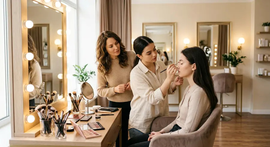 Buổi hướng dẫn thực hành makeup theo nhóm nhỏ (ảnh minh họa)